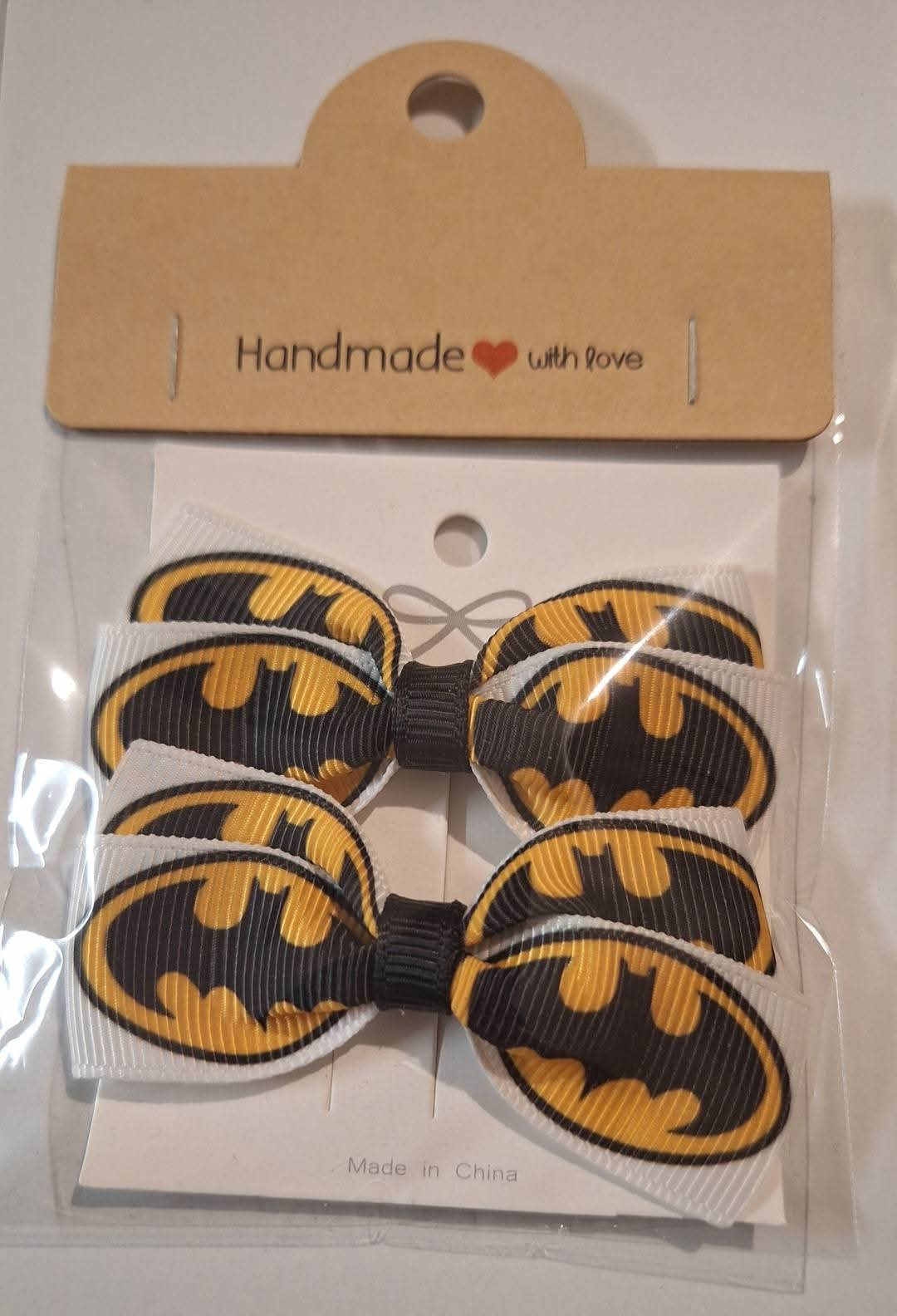 Batman hairbow clip set