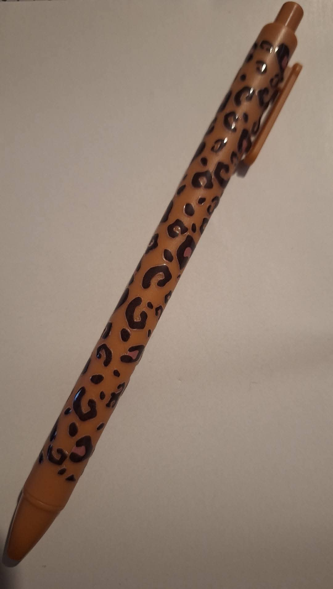 Leopard print plastic pen