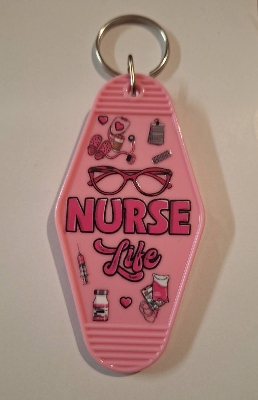 Nurse life motel keychain