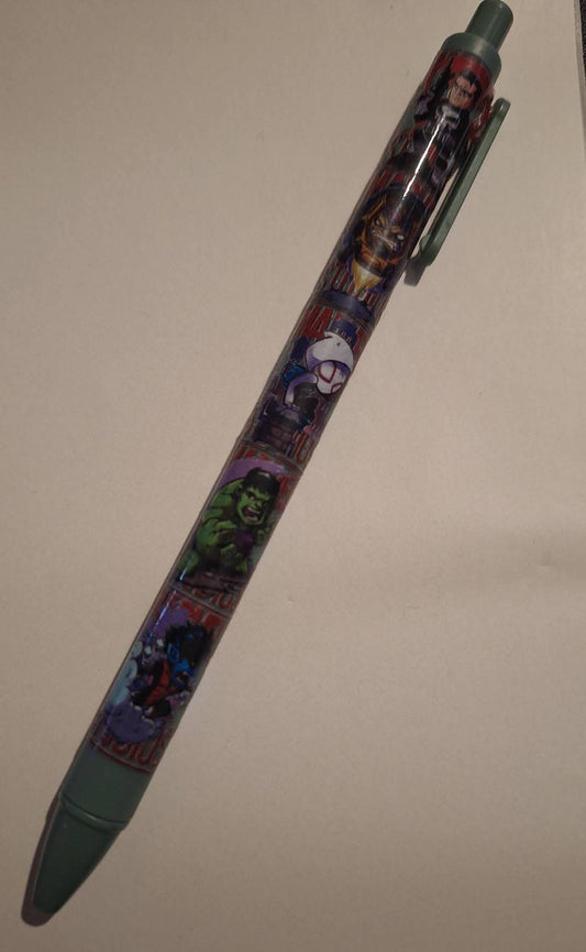 Marvel characters plastic pen